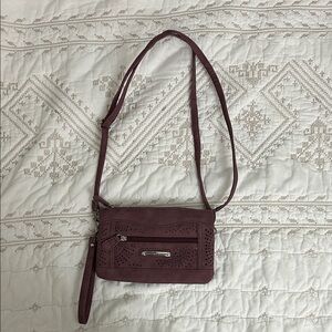 Stone Mountain Accessories Burgundy Crossbody Bag